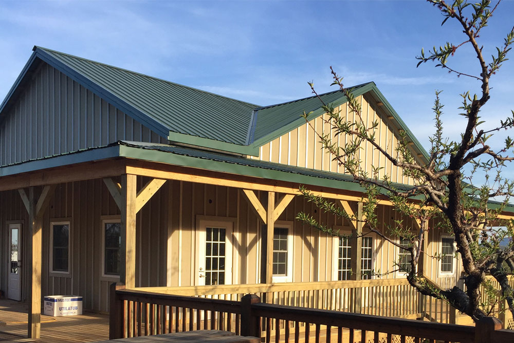 The Tasting Rooms under construction at Chiles Peach Orchard