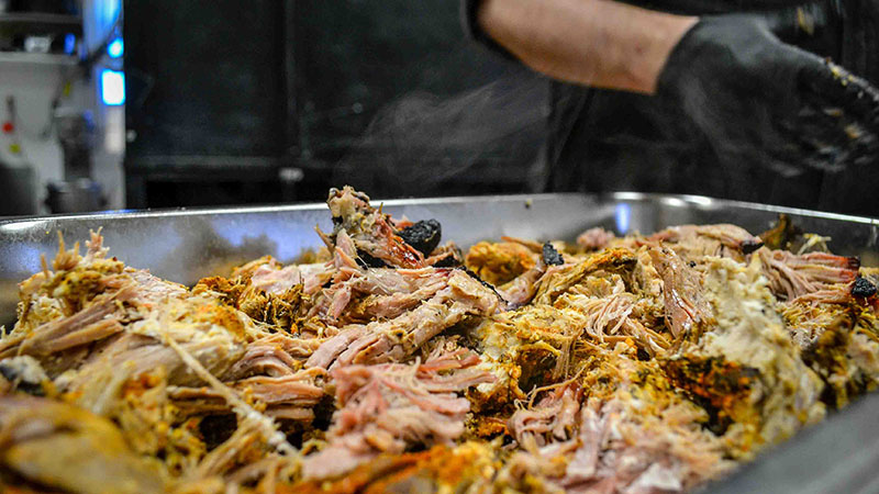 pulled pork barbeque at Mountain Grill