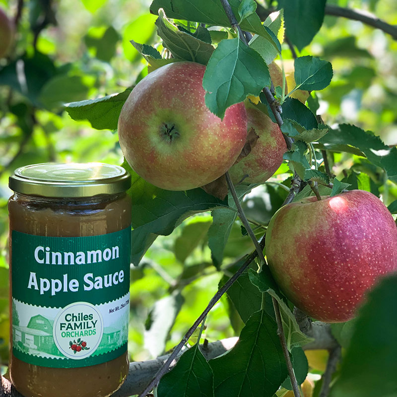 Cinnamon apple sauce made by Chiles Family Orchards