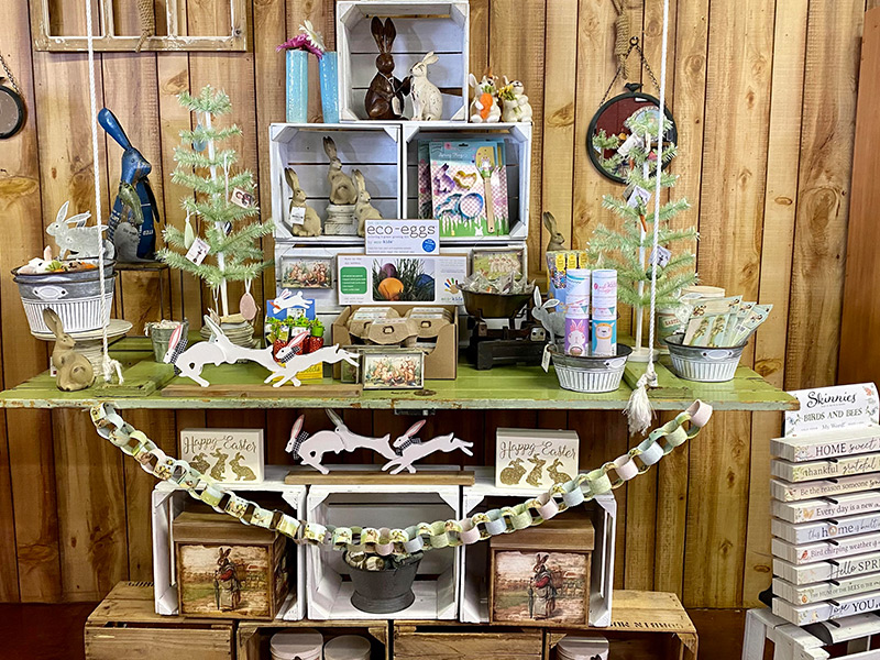 Display of Easter merchandise at Carter Mountain Orchard