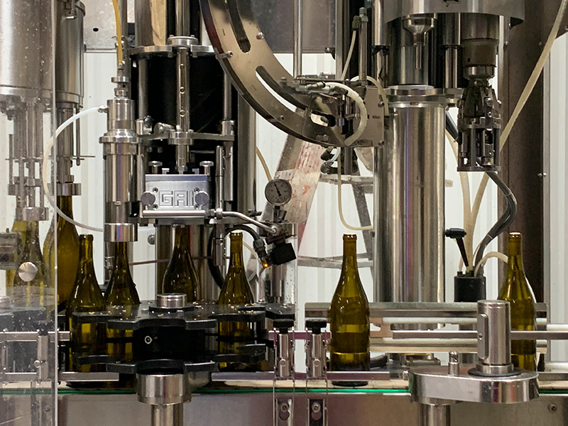 Carter Mountain wine being bottled
